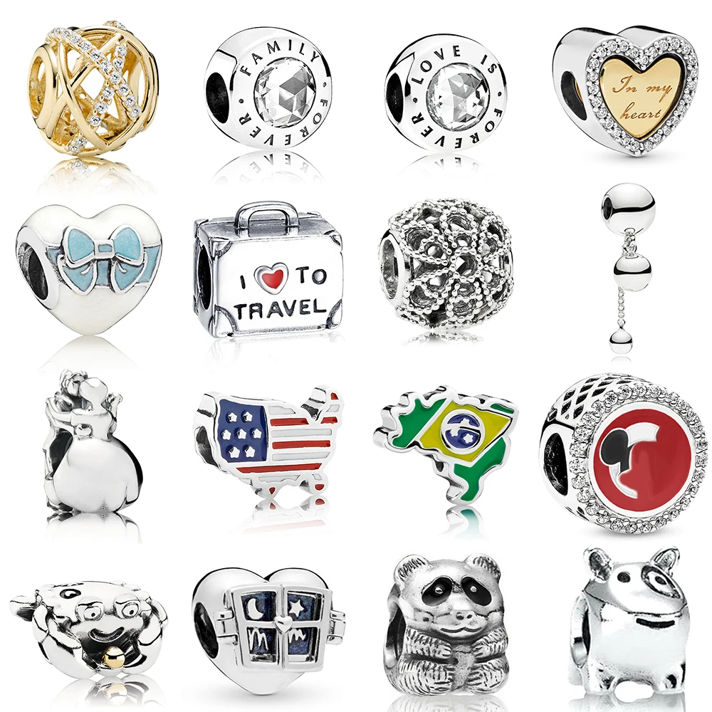 NEW 100% 925 Sterling Silver 1:1 Window Heart Shine In My Charm Fit DIY Original Bracelet Jewelry The Factory Wholesale | Украшения и