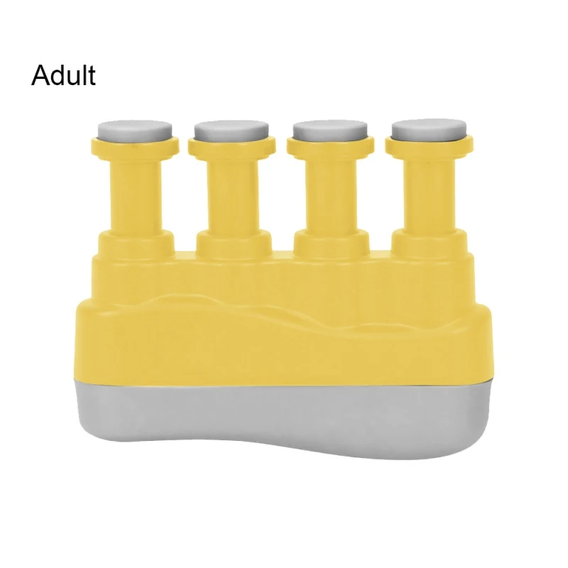 Adult yellow Аксессуары для гитары палец Strength сила инструмент для упражнений натяжение сцепление тренировочный инструмент удобный тренер пальцев фортепиано - Цвет: Adult yellow