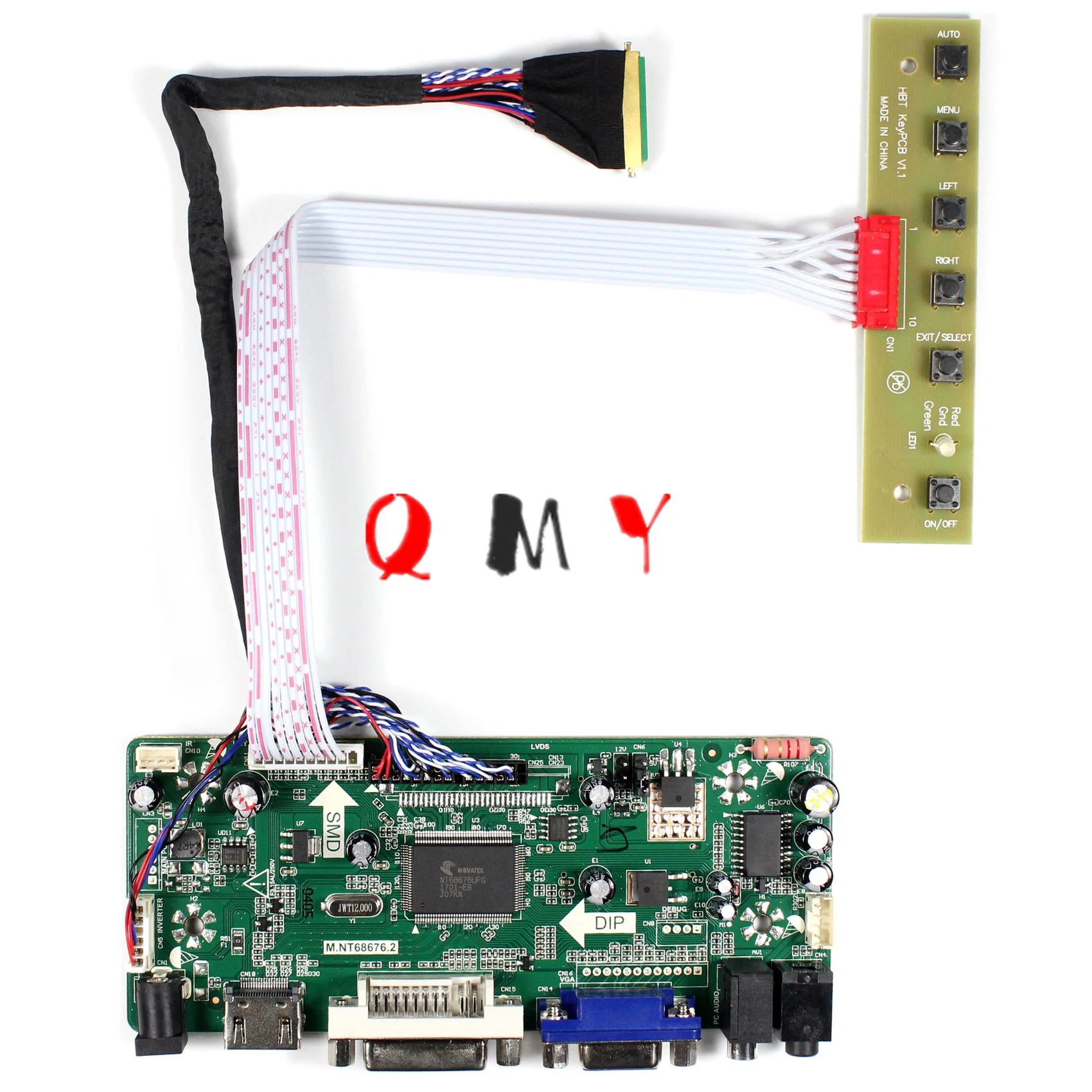 Плата контроллера ЖК-экрана HDMI + DVI VGA комплект преобразователей монитора для B101EW05