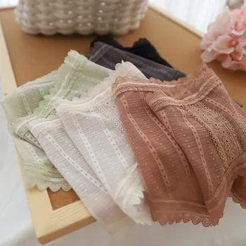 

Fashion Lace Panties Traceless Panties Women' Fashion New Mid-Waist Elasticity Comfortable Solid Color Breathable Female Briefs