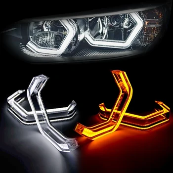 

4Pcs M4 Style LED Angel Eyes Halo Rings Car Light Running Lamp DRL For BMW 1 Series F20 F21 F40 M1 E81 E82 E84 E87 E88