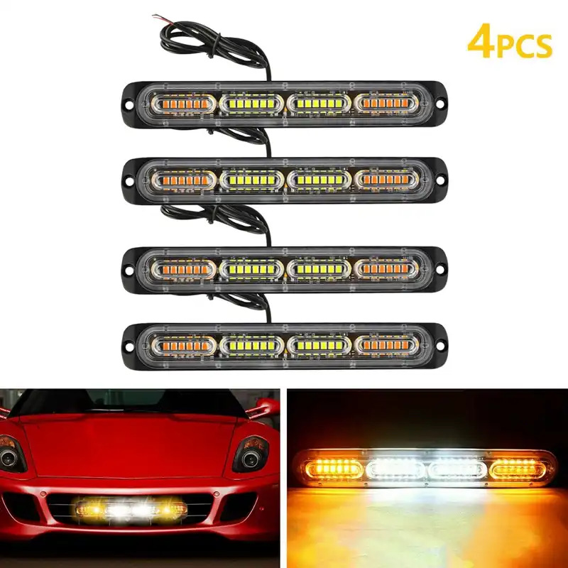 車のヘッドライトモード 24led点滅モード 緊急時 ダッシュ警告 ライトストロバー 白 2個 Light Bar Work Light Aliexpress