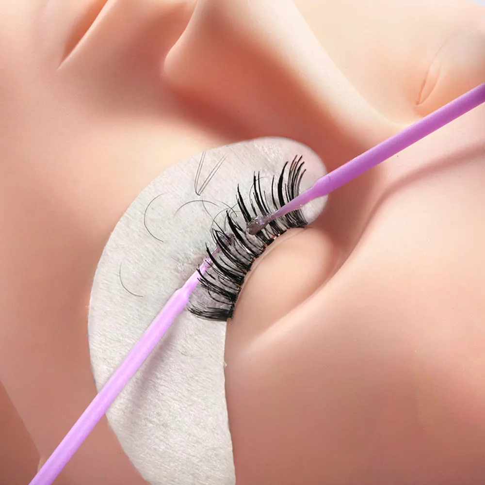 Kit d'extensions de cils jetables, Micro brosse, applicateur de Mascara, accessoires pour les yeux