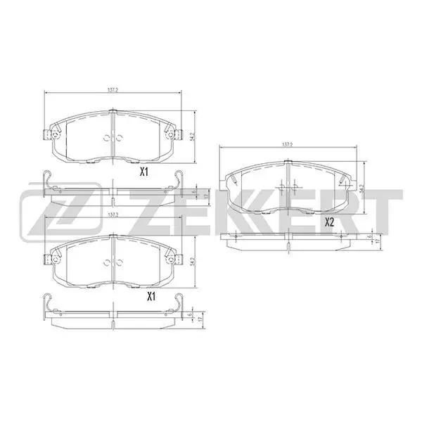 Колодки торм. диск. перед Nissan Juke(F15) 10- Teana(J31 J32