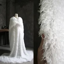 175X90 см/шт дизайнерская ткань, креативная кисточка перо ткань пушистая Сделай Сам пальто высшего класса фоновая ткань