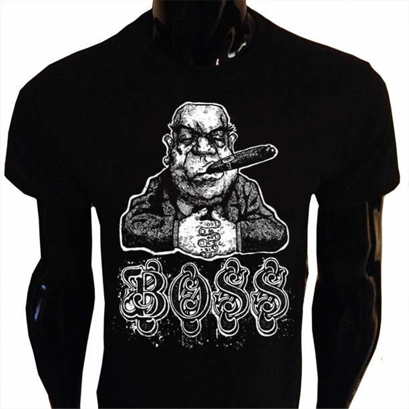Boss Футболка мужская S 3Xl курительная сигара менеджер деньги B01 свободный размер