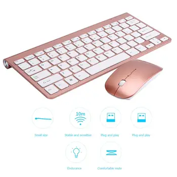 

2.4G Mute Wireless Office Keyboard Mouse Set without Battery for Laptop Desktop PC Computer Notebook MAC MACBook