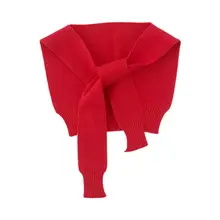 Детский вязаный шарф-обманка с воротником для мальчиков и девочек; Милая Студенческая шаль ярких цветов; накидка на плечо с рукавами; зимняя теплая шаль