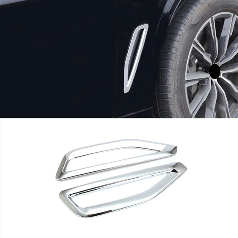 Автомобильный Стайлинг из углеродного волокна цвет для BMW X5 G05 панель переключения передачи мультимедиа рамка держатель стакана воды украшение крышка наклейка - Название цвета: side fender