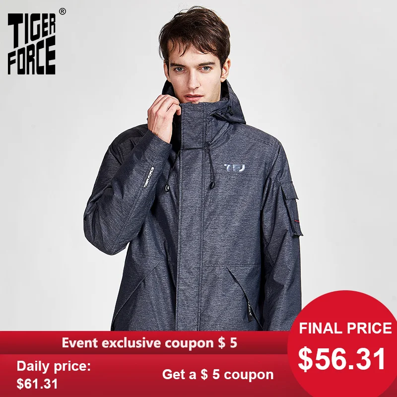 TIGER FORCE 2020 new arriva spring autumn sport jacket with a hood casual men jackets and coats with zipper warm clothes 50612 TIGER FORCE 2020 new arriva spring autumn sport jacket with a hood casual men jackets and coats with zipper warm clothes 50612