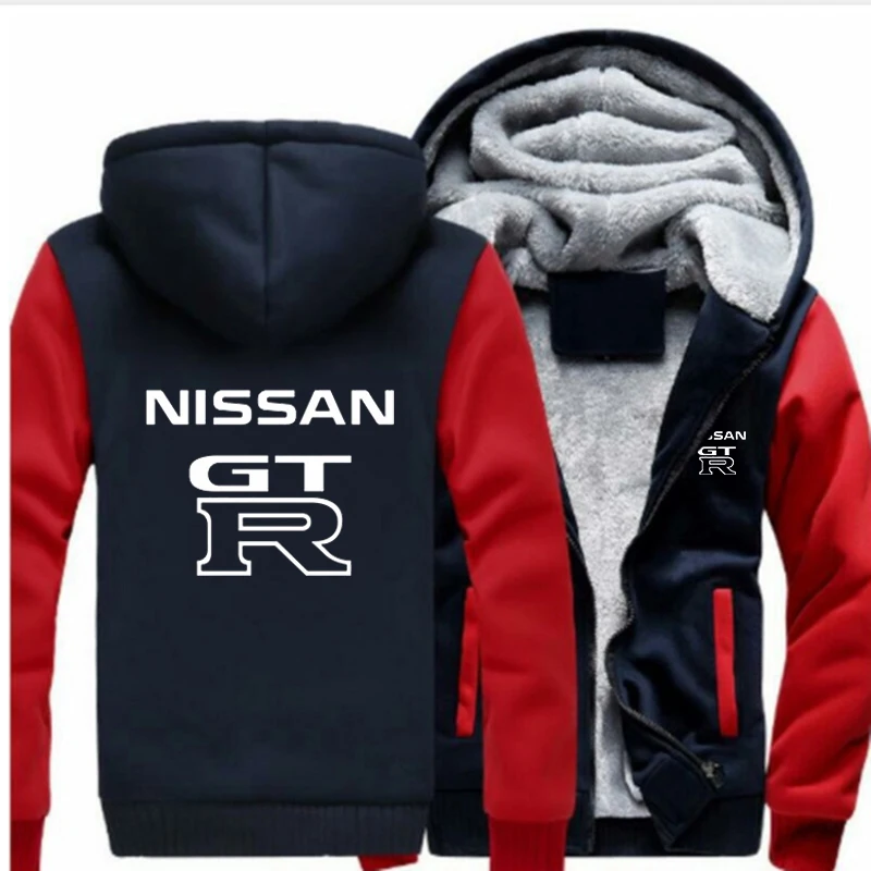Новинка, модные повседневные толстовки с капюшоном Nissan Car, фирменный логотип gtr, пальто с принтом, на молнии, мужские зимние утепленные толстовки, теплые куртки Harajuku - Цвет: 3