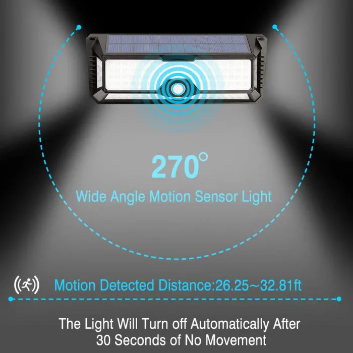 Solar Motion Sensor Light Outdoor Waterproof Wall Lights for Garage Garden Patio TN88