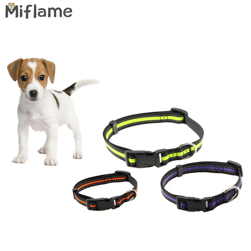 Collar perro Miflam con hebilla de seguridad para perros pequeños, Collar reflectante para Chihuahua, collares ajustables para perros, accesorios duraderos mascotas|Collares| - AliExpress