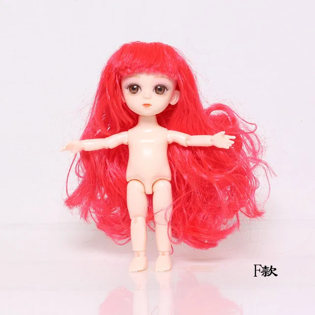 1/12 BJD куклы игрушки 13 суставов изысканное оригинальное платье своими руками макияж кукла Обнаженная тело принцесса милые куклы игрушки для девочек подарок - Цвет: New F