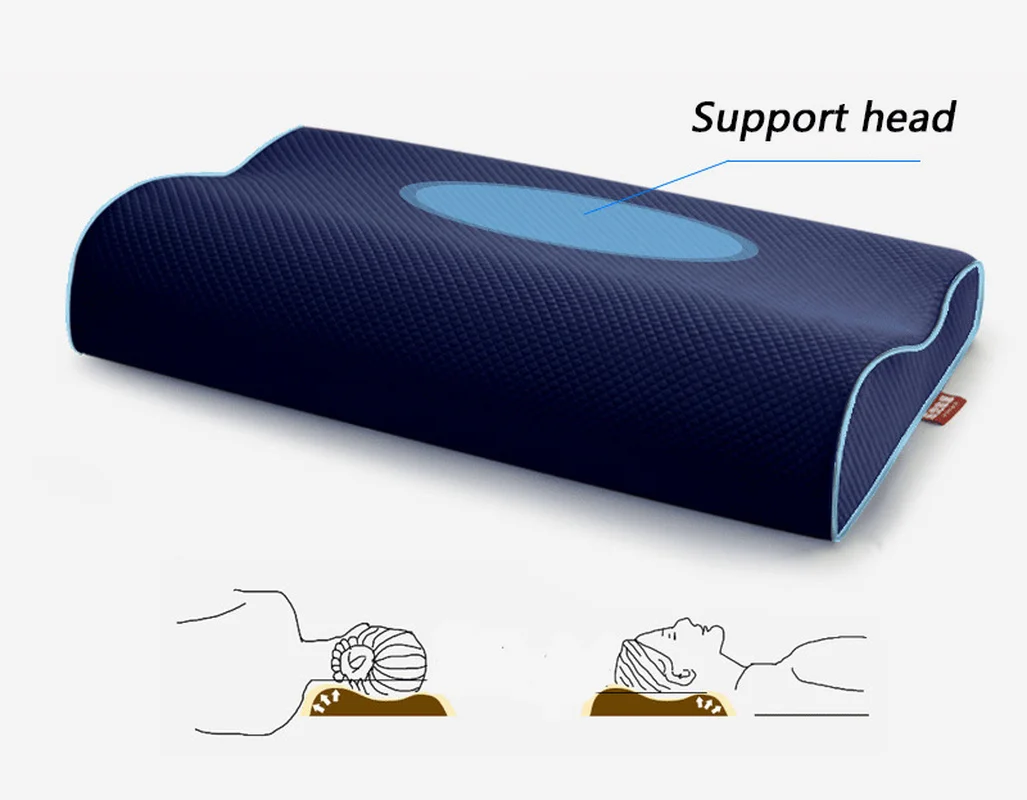 Ортопедическая подушка для сна с воздушным слоем из ткани с эффектом памяти двойная здоровая защита шейка снимает боль в шее постельные принадлежности Подушка