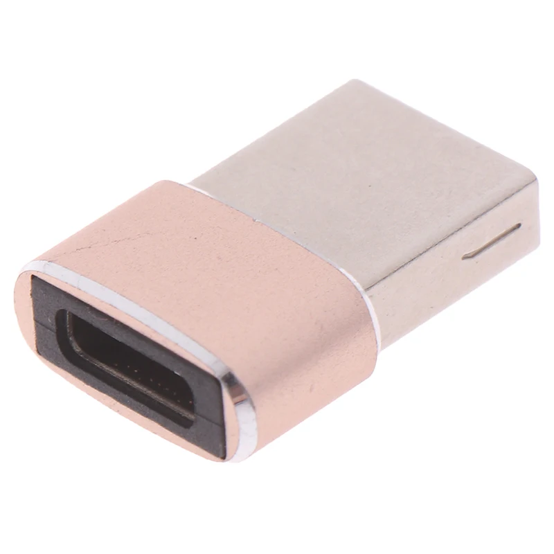 USB мужчина к Тип usb C и разъемом типа «мама» адаптер конвертер Тип-c зарядный кабель для передачи данных с Зарядное устройство - Цвет: Gold