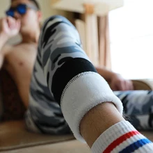 Новинка, зимние мужские кальсоны, хлопковое термобелье, сексуальные плюс бархатные утолщенные теплые брюки, пижамные штаны