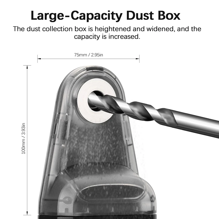 Electric Drilling Dust Collector Laser Level Meter Wall Suction Vacuum Drill Dust Cleaning Tools 13mm Large Aperture 11