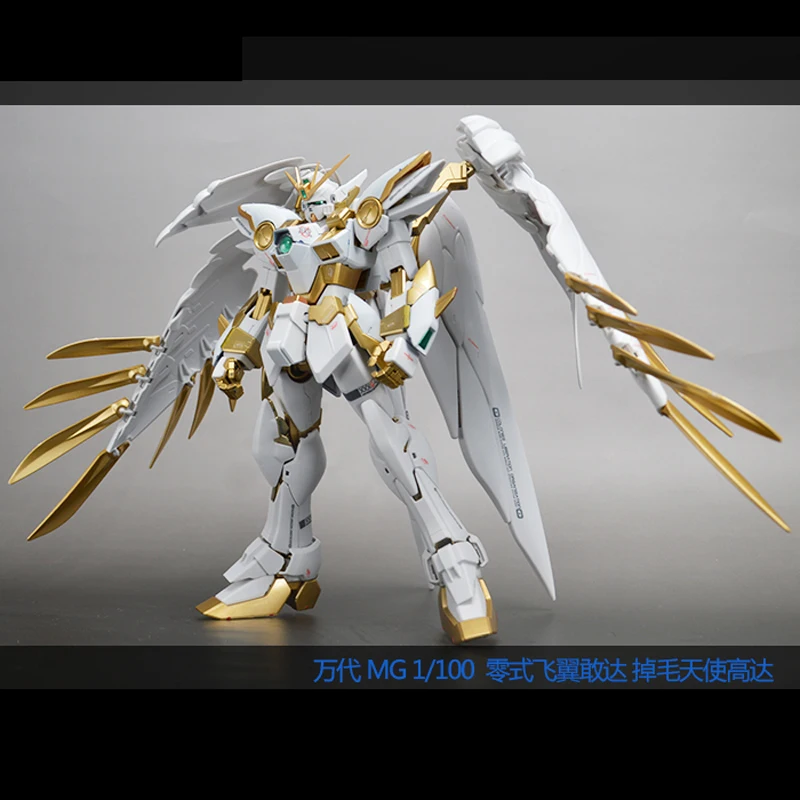 BANDAI MG 1/100 XXXG-00W0 титановый сплав раскраска крыло Гандам ноль модель ангела Сборка игрушки Фигурки