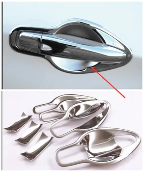 

For Nissan Murano 2015 2016 2017 2018 Accessories ABS Chrome Car Door Protector Handle Bowl Cover Trim Sticker Car Styling 8pcs