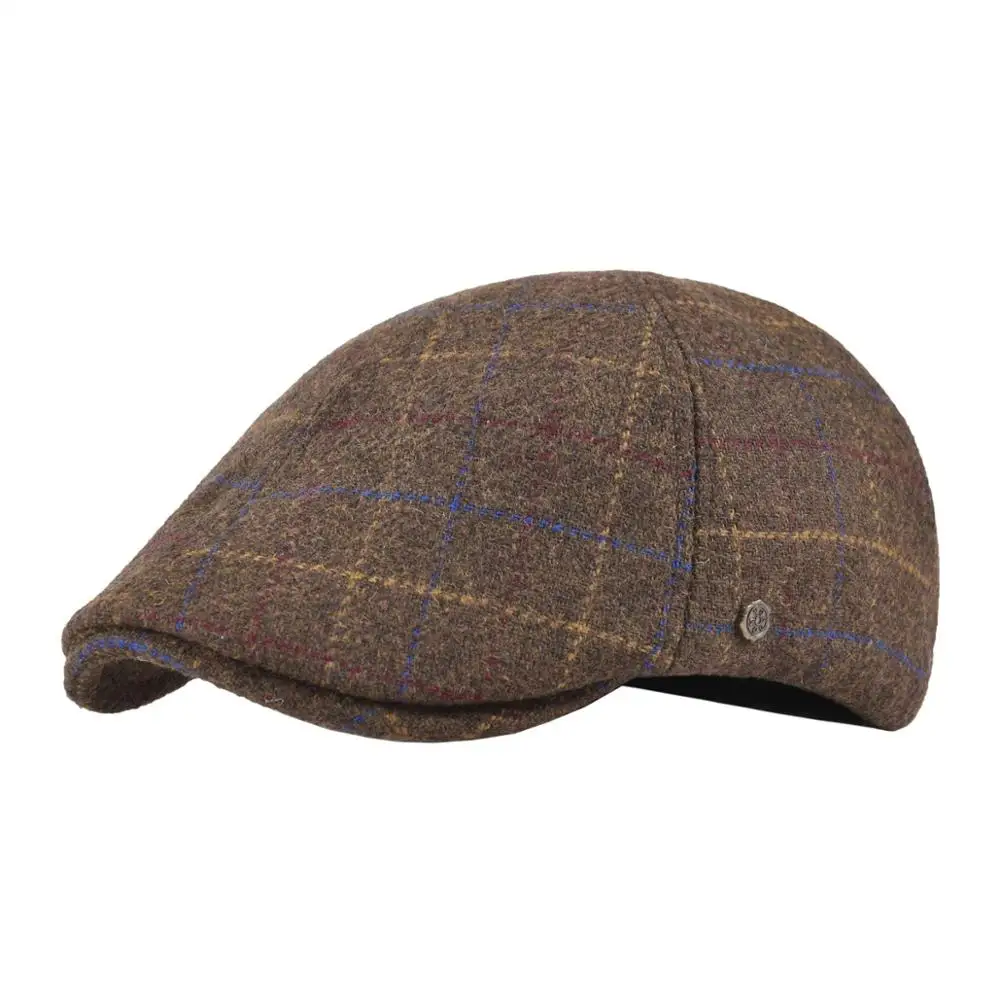 

VOBOOM Newsboy Cap Men Fall Winter Gatsby Caps Wool Blend Flat Cap Cabbies Hat Warm Headpiece 181
