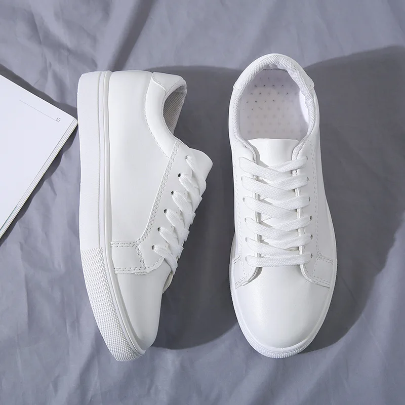 

2020 Spring New Style White Shoes Women's Versatile Korean-style Students Lace-up Shoes Flat Sports WOMEN'S Casual Shoes Street