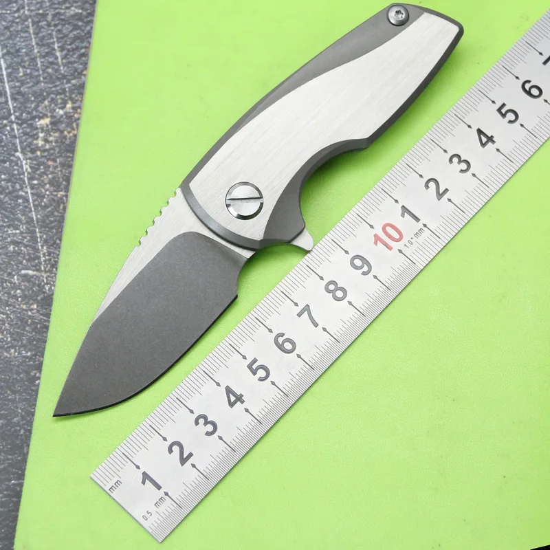 

TIGEND HY90P-nuclear Knife D2 Steel Blade Bearing TC4 Titanium Handle Outdoor Hunting Camping Fruit Knife survival EDC Tool