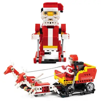 

New Building Blocks Bricks Christmas Series DIY Small Particles Santa Claus Snowman Mini Stereo Assembled Blocks Toys for Kids