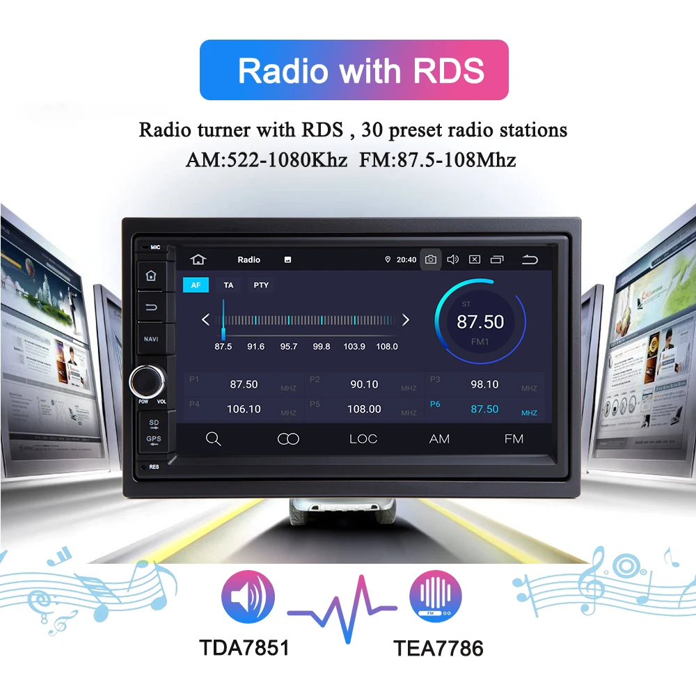 Cheap Navivox 7" Android 9.0 Car Multimedia Player 2 Din Universal Car DVD GPS Radio Stereo Audio Player for Nissan Hyundai Toyota BYD 3