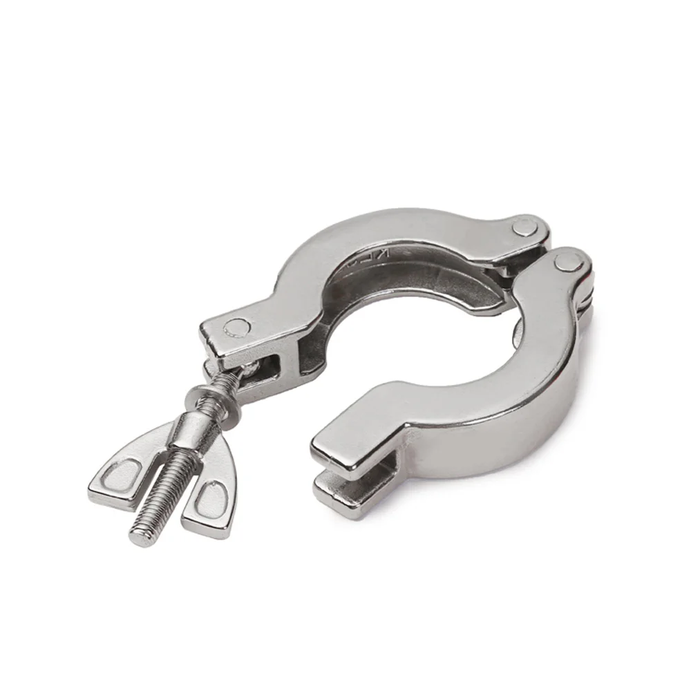 

KF 10/16/25/40/50 Vacuum Clamp Sanitary SUS 304 Stainless Steel Beer Brewing With Or Without Bracket + FKM O-Ring
