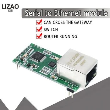 

FS100P USR-TCP232-T2 Tiny Serial Ethernet Converter Module Serial UART TTL to Ethernet TCPIP Module Support DHCP and DNS