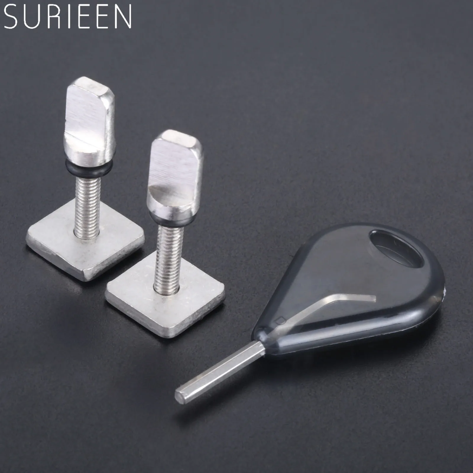 1 Pc Stainless Surfboard Fin Hex Key With Plastic Molded Handle & 2