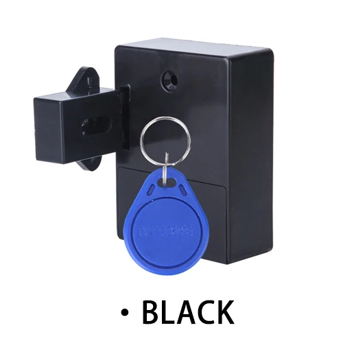 NAIERDI Digital Cabinet Intelligent Electronic Locks Invisible Sensor Lock EMID IC Card Drawer For Wardrobe Furniture Hardware Black