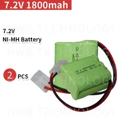 2X Оригинальный Новый Ni-MH 7,2 V AA 1800mAh ni-mh аккумуляторная батарея с вилками Бесплатная доставка