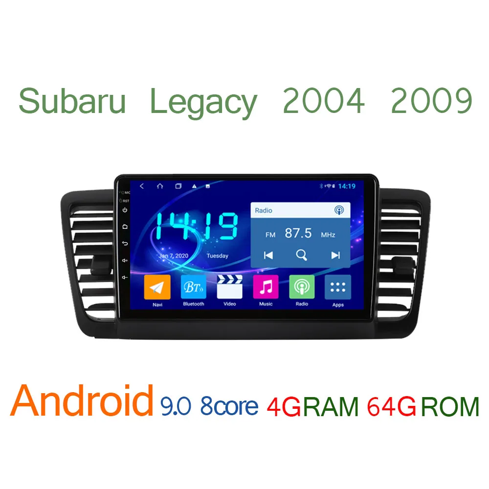 4G + 64G 9 дюймов IPS автомобильное радио для Subaru Legacy 2004 2009 Авторадио android Авто Аудио