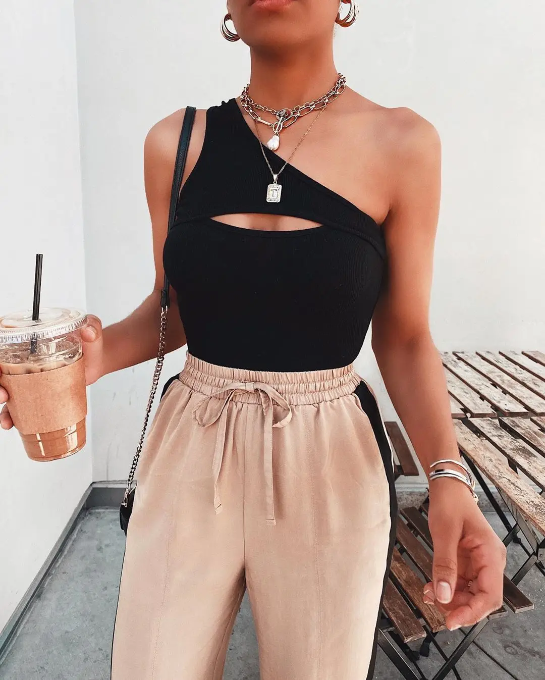New Style Women One Piece Bikini Push-up Padded Swimsuit Bathing Swimwear Beach Monokini Black Skinny One Shoulder Fashion 2020