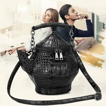 

2020 New Teapot Type Diagonal Single Room Portable PU Female Bag