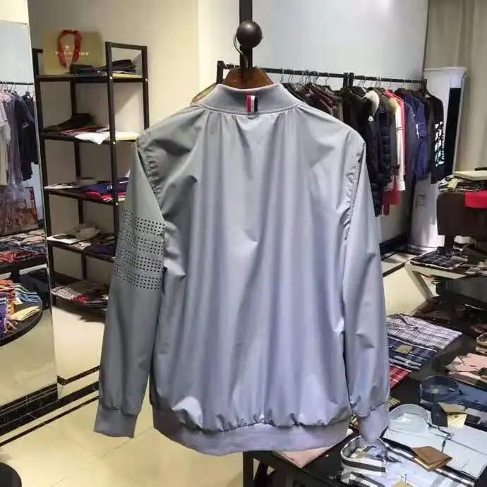 Мужская бейсбольная куртка 19ss Классическая в полоску с рукавами рубчик пальто