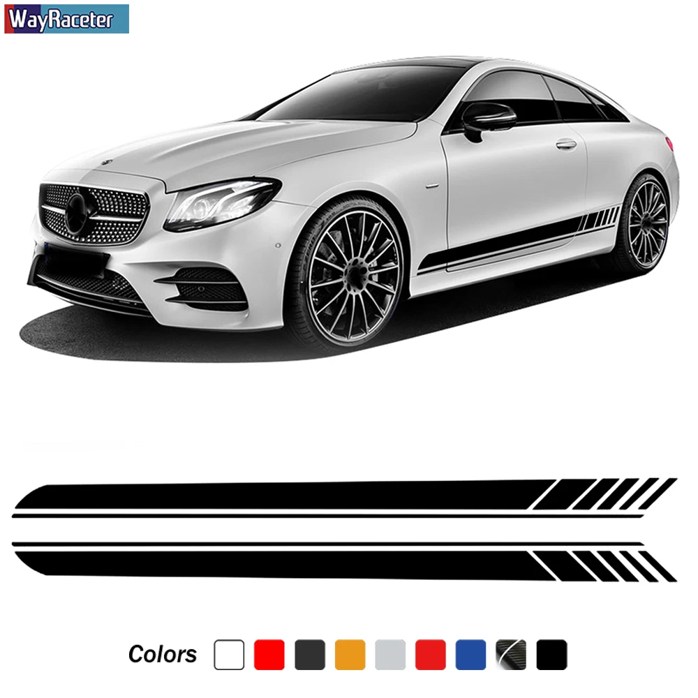 Edition Amg Sport Side Stripe Skirt Sticker Decal For Mercedes Benz E Class W213 S213 E43 E53 E63 Amg A238 C238 E300 Accessories Car Stickers Aliexpress