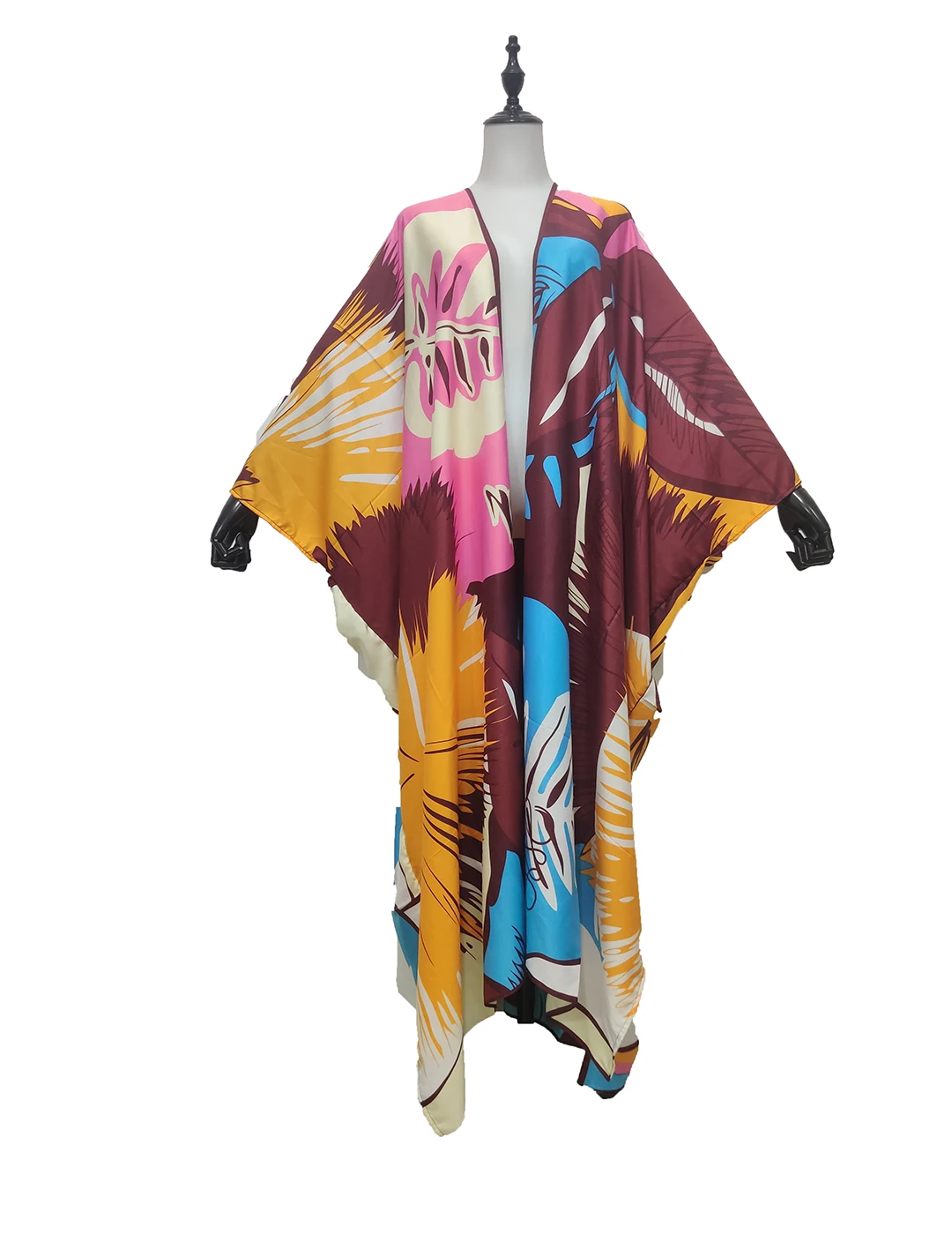 Dashiki African Dresses For Women  2021 Summer Beach Bohemian Kimono Clothes For Lady  Plus Size Kuwait Muslim Abaya Clothes