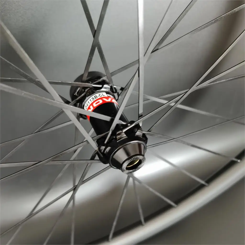 700C Road disc brake carbon wheels front 38mm rear 50mm depth 25mm width clincher/tubular carbon wheelset with 3k matte finish