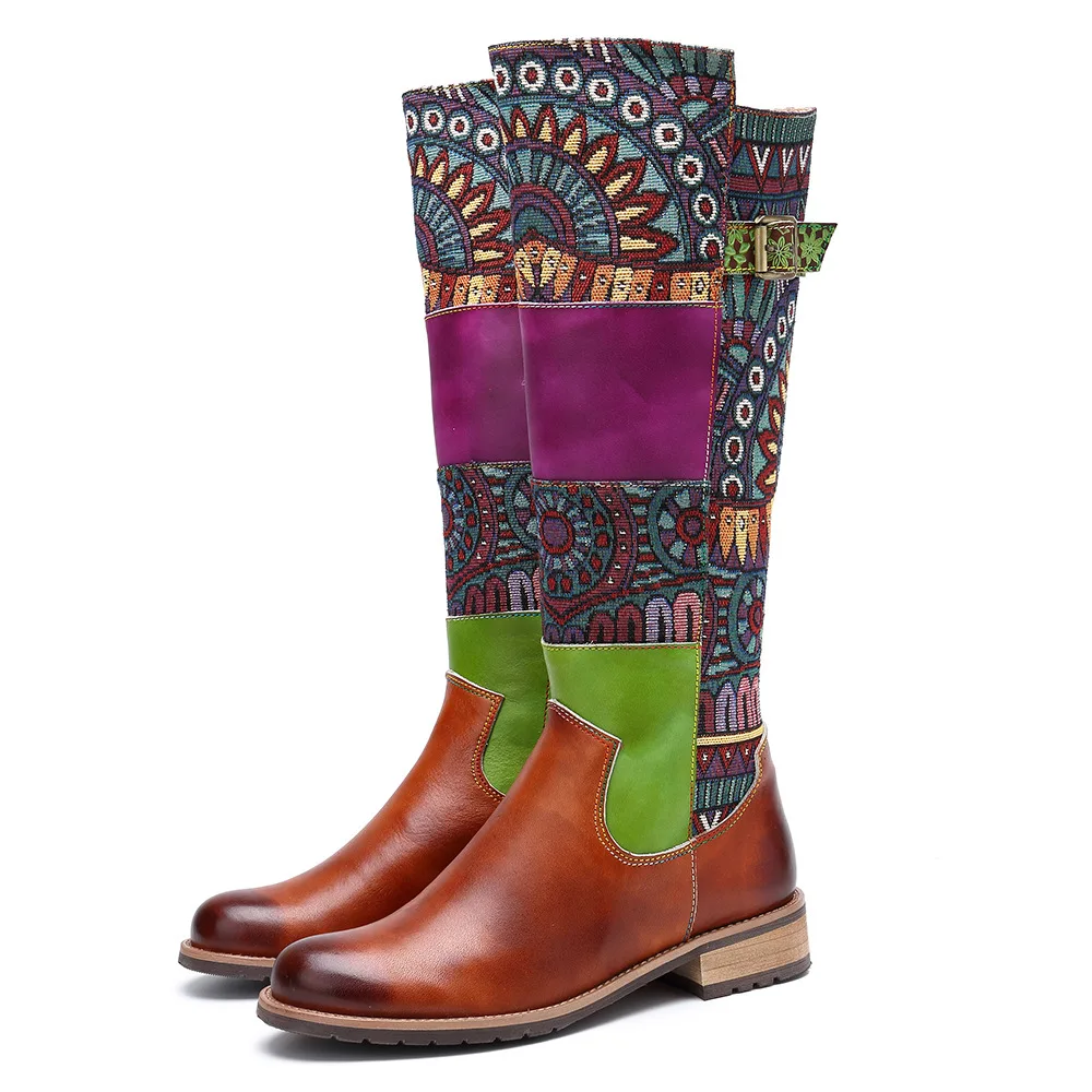 Macvise/оригинальные женские ботинки; женские сапоги до колен из натуральной кожи; зимние сапоги; Zapatos De Mujer
