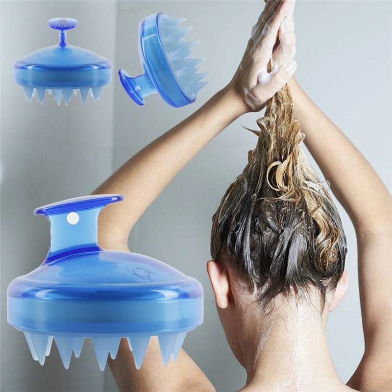 

TTLIFE 1pc Spa Slimming Massage Brush Silicone Head Body Shampoo Scalp Massage Brush Comb Hair Washing Comb Shower Bath Brush
