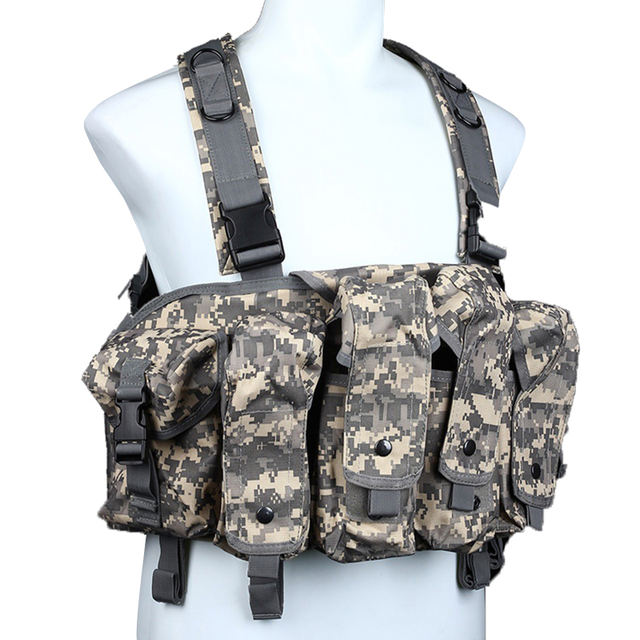 Military Tactical Vest, Airsoft Vest AK Rifle Tactical Combat Vest