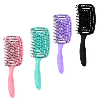 

Anti-static Bending Massage Comb Shape Curly Hair Comb Hollow Arc Design Hairdressing Salon Hairdressing Tools