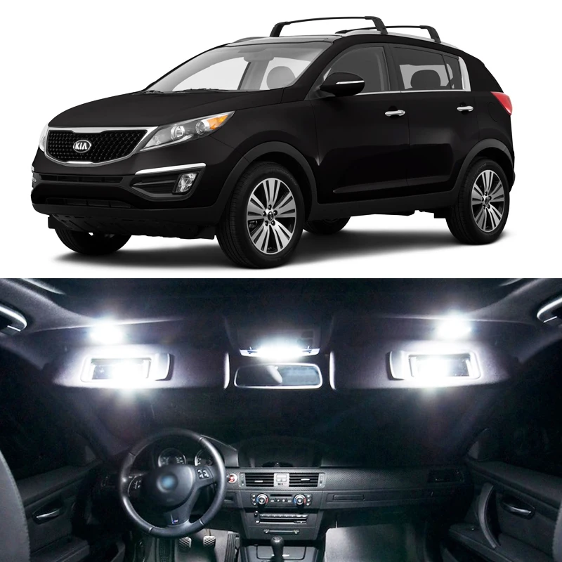 9 шт. автомобильные аксессуары белые внутренние светодиодные лампы комплект для