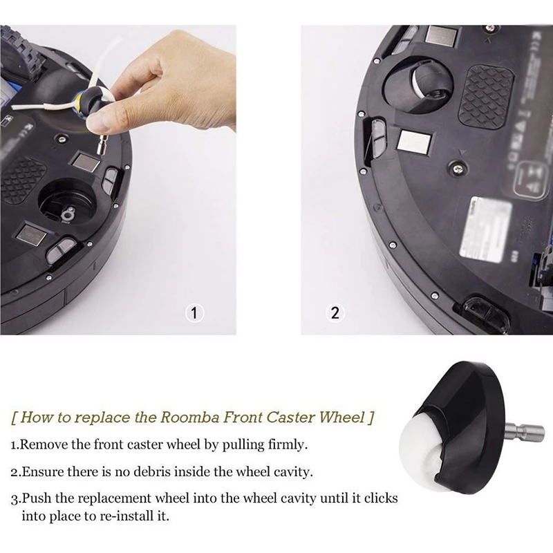 1 шт. переднее самоориентирующееся колесо для пылесоса Roomba 650 770 880 сменные колеса для Irobot Roomba серии 500600700800 и 900