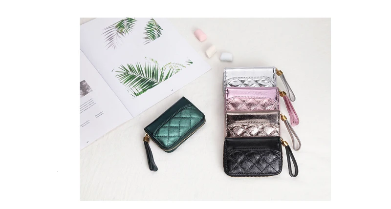 Women Cards Holder Case Wallet Card Holders Pocket Coin Genuine Leather Ladies Coin Purse Wallet Mini Clutch Bags Cartera Mujer