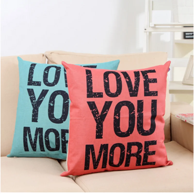Белье LOVE YOU MORE я никогда не буду любить тебя диван-кровать Декор Подушка Чехол для подушки подарок