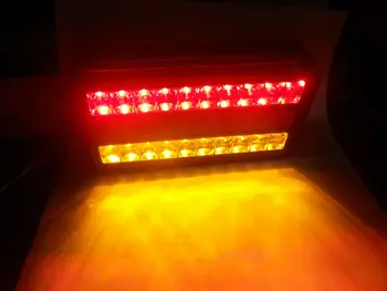 

2x 12V Car Tail Light Brake Light Reversing Indicator Light Turn Signal Lamp LED Tail Lamps ABS Black Yellow Red Blue